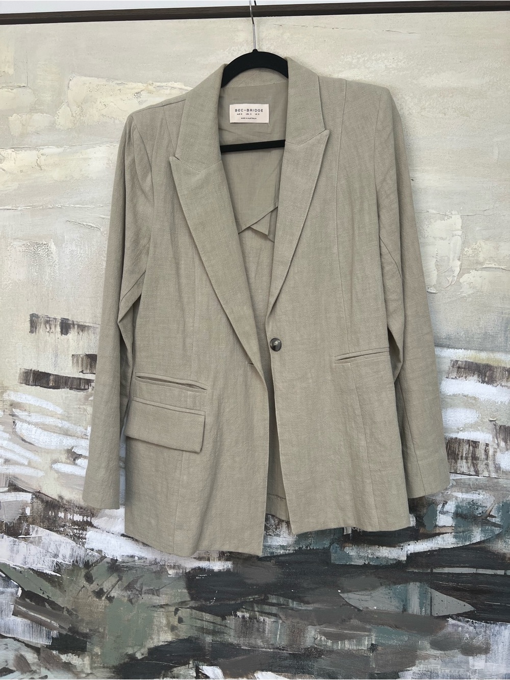 Bec + Bridge Anya Blazer in Light Khaki